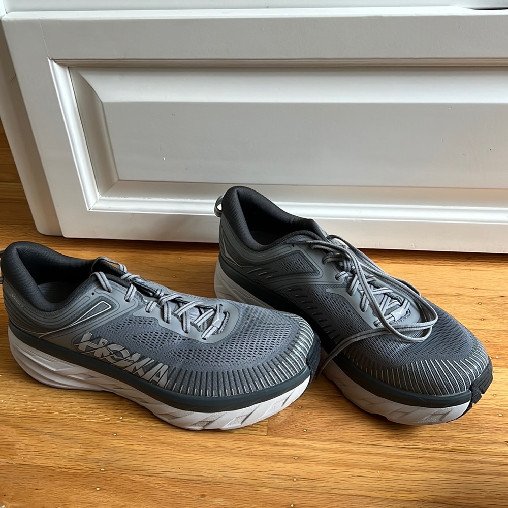 Hoka grey running shoes size 12